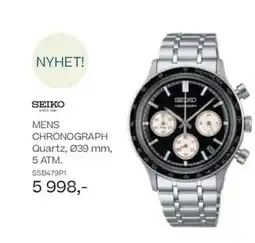 Bjørklund SEIKO MENS CHRONOGRAPH Quartz, 039 mm, 5 ATM. tilbud