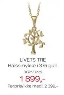 Bjørklund LIVETS TRE Halssmykke i 375 gull. tilbud