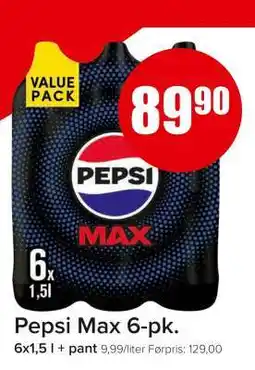 Spar Pepsi Max 6-pk tilbud