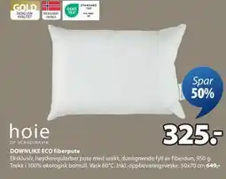 JYSK DOWNLIKE ECO fiberpute, NOK 325 tilbud