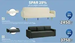 JYSK SPAR 25% på utvalgte sovesofaer tilbud