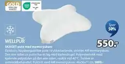 JYSK SKAGET pute med memoryskum, NOK 550 tilbud