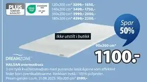 JYSK HALSAN overmadrass tilbud
