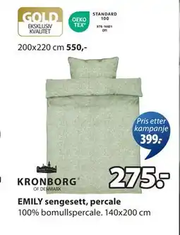 JYSK EMILY sengesett, percale tilbud