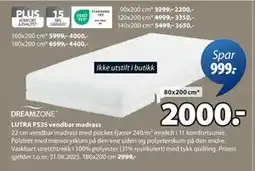 JYSK LUTRA PS35 vendbar madrass, NOK 2000 tilbud