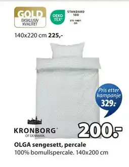 JYSK OLGA sengesett, percale tilbud