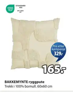 JYSK BAKKEMYNTE ryggpute, NOK 165 tilbud