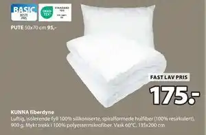 JYSK KUNNA fiberdyne, NOK 175 tilbud
