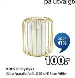 JYSK KRESTER lyslykt, NOK 100 tilbud