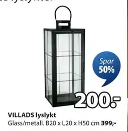 JYSK VILLADS lyslykt, NOK 200 tilbud