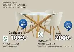 JYSK AGERBY spisebord tilbud