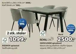 JYSK SKOVLUNDE spisebord tilbud