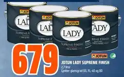 Obs Bygg JOTUN LADY SUPREME FINISH, NOK 679 tilbud