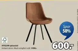 JYSK HYGUM spisestol, NOK 600 tilbud