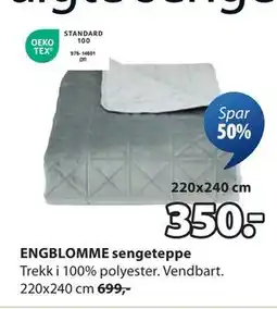 JYSK ENGBLOMME sengeteppe, NOK 350 tilbud