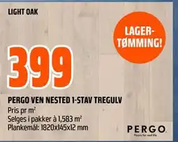 Obs Bygg PERGO VEN NESTED 1-STAV TREGULV, NOK 399 tilbud