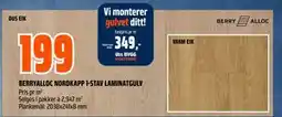 Obs Bygg BERRYALLOC NORDKAPP 1-STAV LAMINATGULV, NOK 199 tilbud