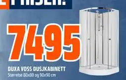 Obs Bygg DUXA VOSS DUSJKABINETT, NOK 7495 tilbud