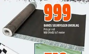 Obs Bygg BAROS SELVBYGGER OVERLAG, NOK 999 tilbud