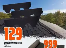 Obs Bygg BAROS SKRÅ TAKSHINGEL, NOK 129 tilbud