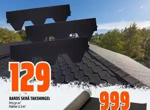 Obs Bygg BAROS SKRÅ TAKSHINGEL, NOK 129 tilbud