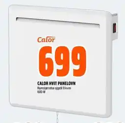Obs Bygg CALOR HVIT PANELOVN, NOK 699 tilbud
