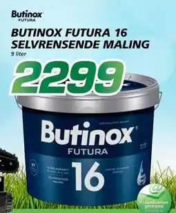 Coop Byggmix BUTINOX FUTURA 16 SELVRENSENDE MALING, NOK 2299 tilbud