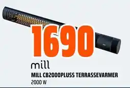 Obs Bygg MILL CB2000PLUSS TERRASSEVARMER, NOK 1690 tilbud