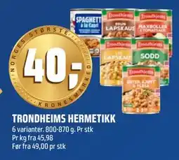 Coop Obs TRONDHEIMS HERMETIKK, NOK 40 tilbud