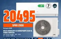 Obs Bygg WILFA NORDKAPP 40 VARMEPUMPE 6500 W, FERDIG MONTERT, NOK 20495 tilbud