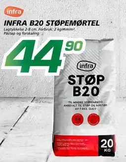 Coop Byggmix INFRA B20 STØPEMØRTEL, NOK 44.9 tilbud