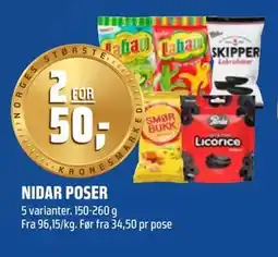 Coop Obs NIDAR POSER, NOK 50 tilbud