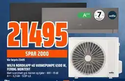 Obs Bygg WILFA NORDKAPP 40 VARMEPUMPE 6500 W, FERDIG MONTERT, NOK 21495 tilbud