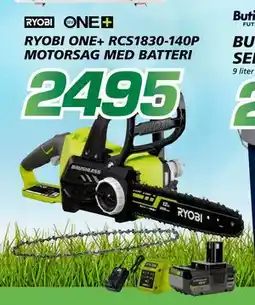 Coop Byggmix RYOBI ONE+ RCS1830-140P MOTORSAG MED BATTERI, NOK 2495 tilbud