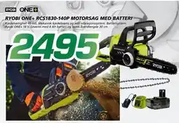 Coop Byggmix RYOBI ONE+ RCS1830-140P MOTORSAG MED BATTERI, NOK 2495 tilbud