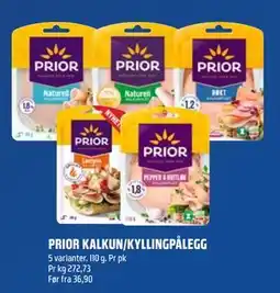 Coop Obs PRIOR KALKUN/KYLLINGPÅLEGG, NOK 30 tilbud