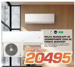 Coop Byggmix WILFA NORDKAPP 40 VARMEPUMPE 6500 W, FERDIG MONTERT, NOK 20495 tilbud