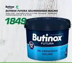 Coop Byggmix BUTINOX FUTURA SELVRENS ENDE MALING, NOK 1849 tilbud