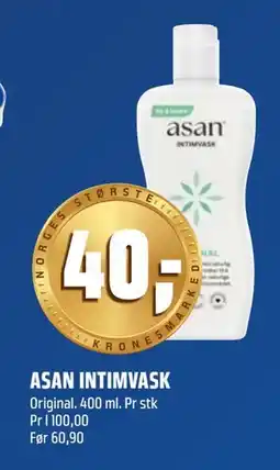 Coop Obs ASAN INTIMVASK, NOK 40 tilbud