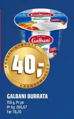 Coop Obs GALBANI BURRATA, NOK 40 tilbud