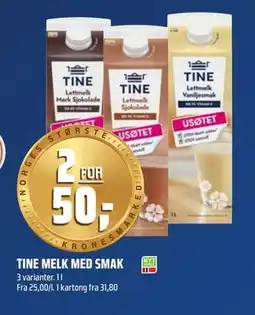 Coop Obs TINE MELK MED SMAK, NOK 50 tilbud