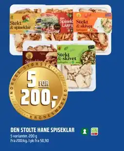 Coop Obs DEN STOLTE HANE SPISEKLAR, NOK 200 tilbud