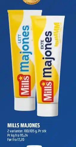Coop Obs MILLS MAJONES, NOK 10 tilbud