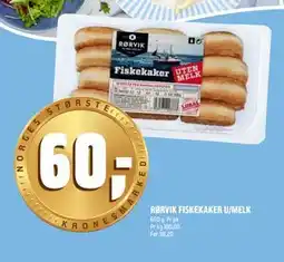 Coop Obs RØRVIK FISKEKAKER U/MELK, NOK 60 tilbud