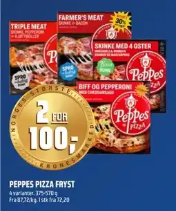 Coop Obs PEPPES PIZZA FRYST, NOK 100 tilbud