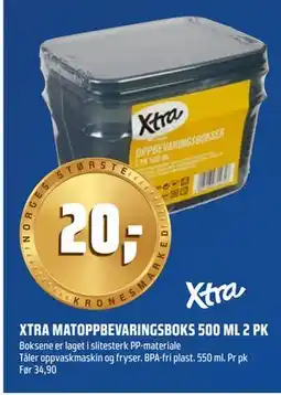 Coop Obs XTRA MATOPPBEVARINGSBOKS 500 ML 2 PK, NOK 20 tilbud