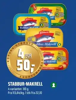 Coop Obs STABBUR-MAKRELL, NOK 50 tilbud