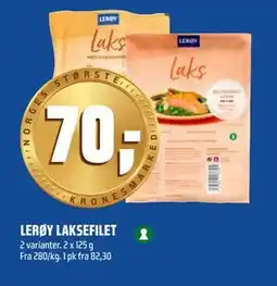 Coop Obs LERØY LAKSEFILET, NOK 70 tilbud
