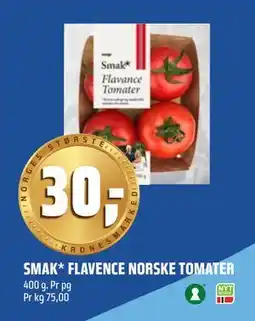 Coop Obs SMAK* FLAVENCE NORSKE TOMATER, NOK 30 tilbud
