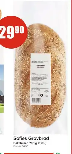 Spar Sofies Grovbrød, NOK 29.9 tilbud